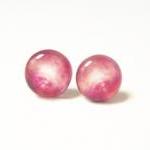 Nila - Pink Galaxy Stud Earrings