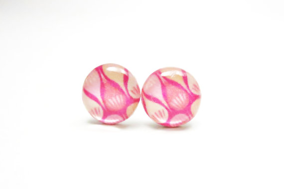 Betsy - Pink Stud Earrings